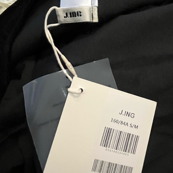 J.ING Black Velvet Dress with Cream Accents - Picture 6 of 6